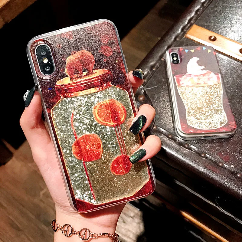 Милый мягкий чехол из ТПУ для samsung galaxy s5 s6 s7 s7edge s8 s8plus s9 + note8 note9 блестящий
