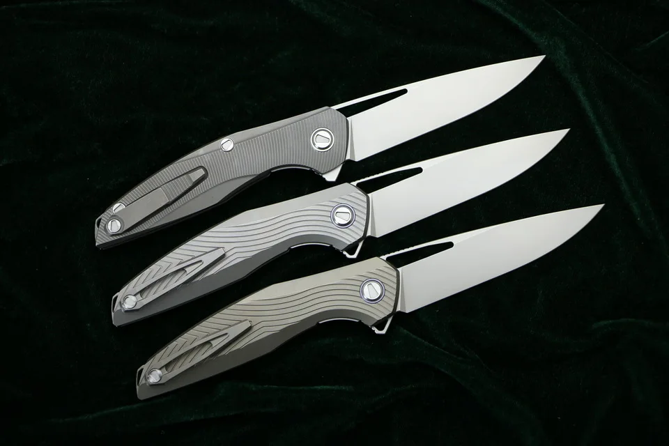 GREEN THORN Flipper F111 3D M390 blade Titanium handle Tactics folding knife outdoor camping hunting pocket fruit knive EDC tool
