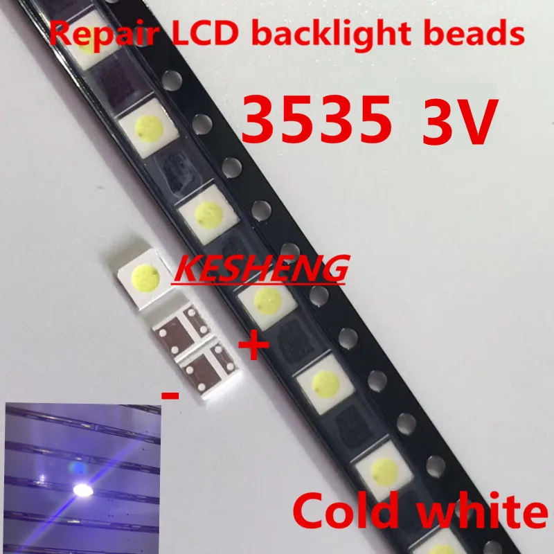 50 ПК диоды ТВ ПОДСВЕТКА 1 Вт 3 в 3535 SMD LED Televisao холодный белый 100lm 3537 с подсветкой ЖК