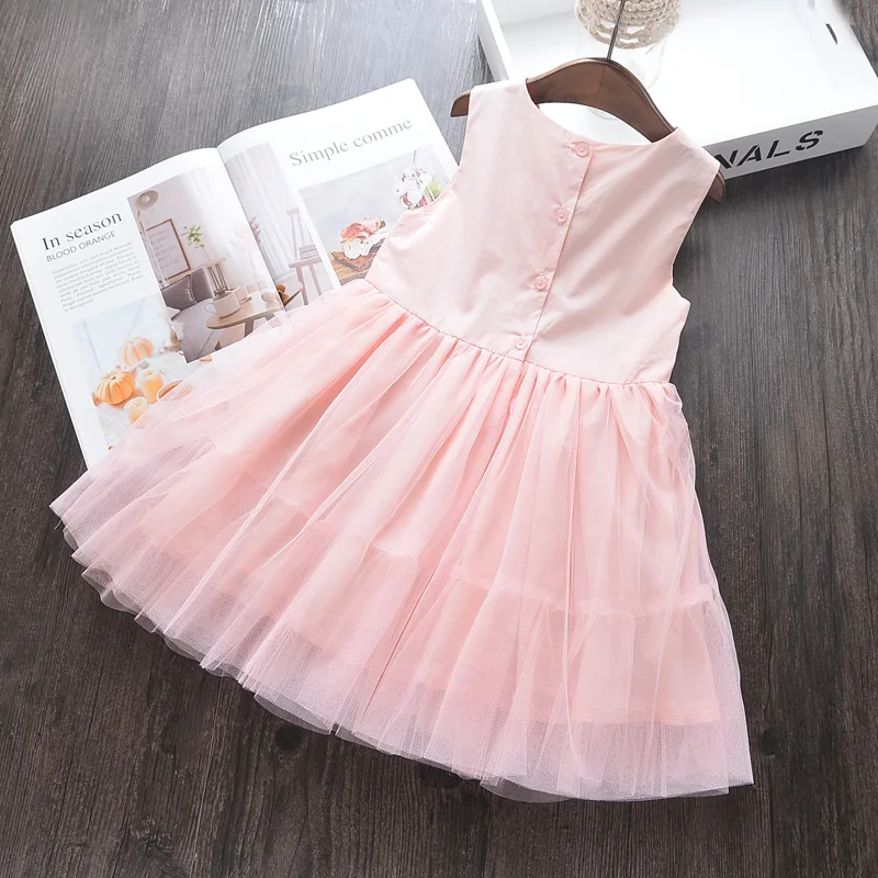 Платья из пряжи с вышитыми цветами для девочек платье-майка малышей Европейская