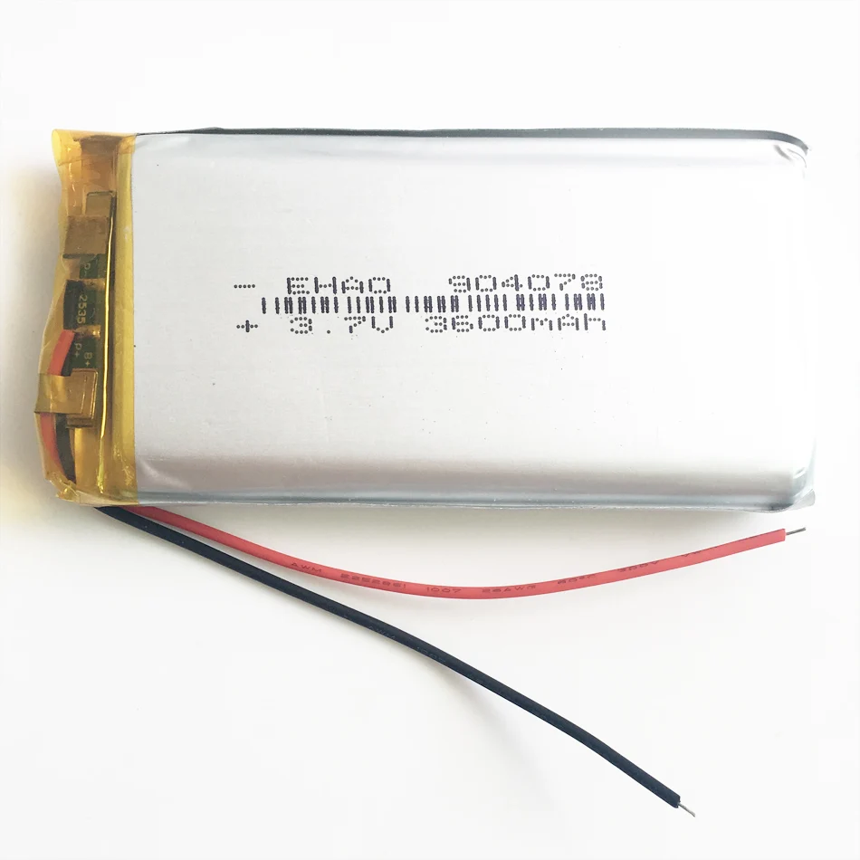 3,7 V 3600mAh 904078 литий-полимерный аккумулятор LiPo для gps psp DVD PAD Электронная книга планшет ПК ноутбук Внешний аккумулятор видео игра
