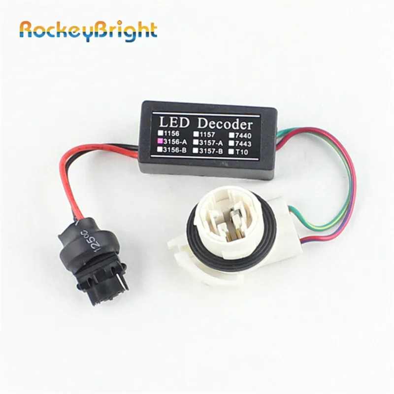 

Rockeybright 10pcs 3156 3157 Car Canbus Turn Signal LED Decoder Warning Error Canceller Wiring No Error Flash Load Resistors
