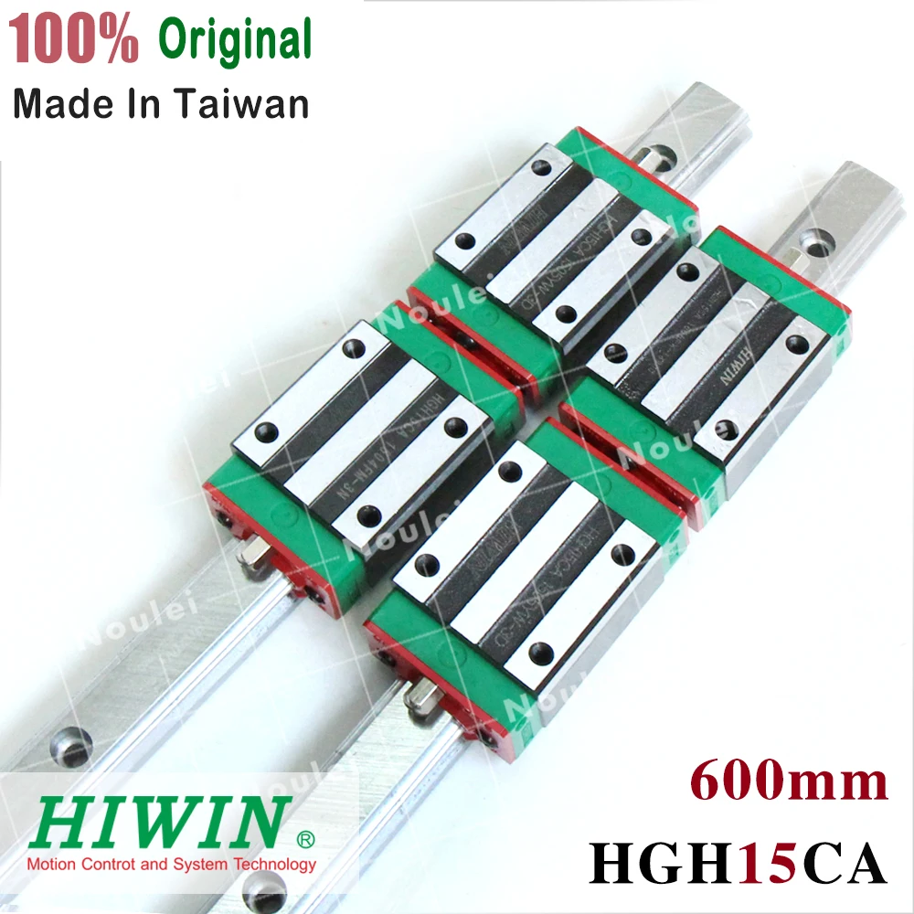 HIWIN Линейная направляющая HGR15 2 шт. линейная + 4 направляющие блоки HGH15CA 600 мм|linear guide