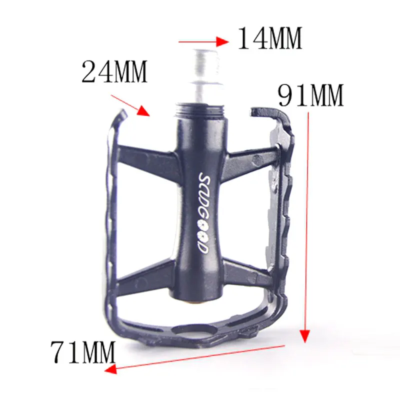 Однотонная легкая велосипедная педаль из алюминиевого сплава 21*91*71*24 мм ножка