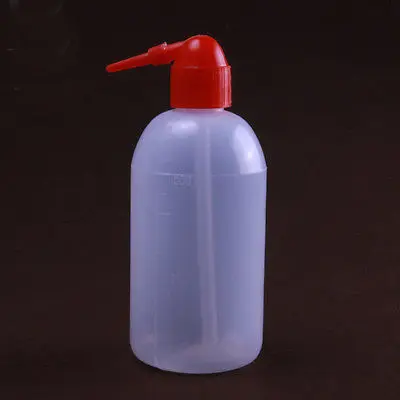 

Plastic Tattoo Unitary Wash Rinse Squeeze Biodiesel Bottle Lab 500ml with red cover Free Ship