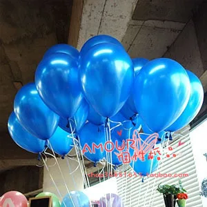 

[ Fly Eagle ] 100pcs birthday surprise Party wedding arrangement South Korea pearl balloon blue 12-inch