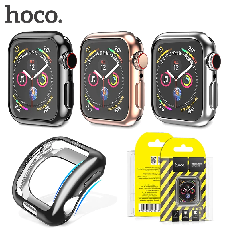HOCO Ультратонкий защитный красочный чехол для Apple Watch 5 44 мм 40 iWatch серии 4 Мягкий TPU