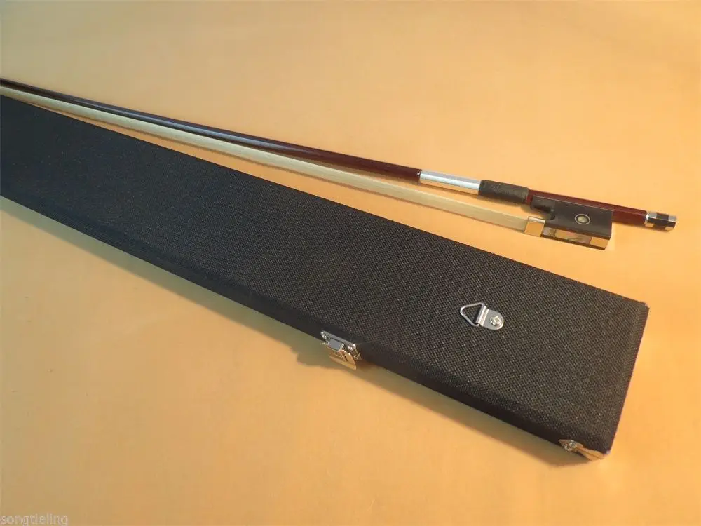

black colour upright double bass bow case for 1pc of France style bass bow
