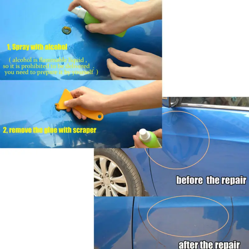 

PDR Tools paintless Dent Repair Dent Puller Kit Dent removal 2 in 1 Slide Hammer Reverse Hammer Glue Tabs Hail Damage