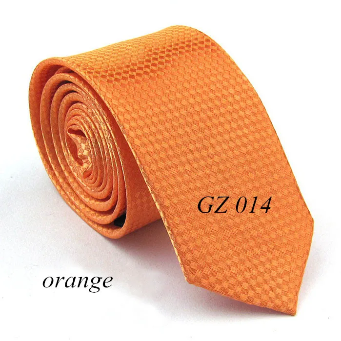 GZ 014 orange Новинка,, высокое качество, 5 см, мужской Клетчатый строгий галстук, для отдыха, тонкий узкий галстук со стрелкой, узкий галстук для свадебной вечеринки, бренд - Цвет: GZ 014 orange