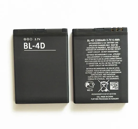 АЗК новый 100% BL 4D 1200 мАч Мобильный телефон Аккумулятор для Nokia N97 мини N8 E5 00 E7 803 N803 702T