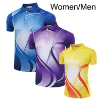 male female tennis jerseys polyester turn down collar tennis clothes badminton t shirt runnning sports shirt uniforms 5051