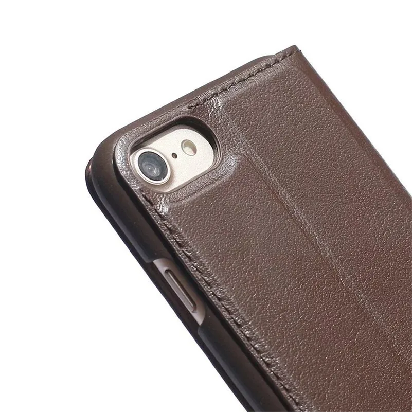 Чехлы для iPhone 7 чехол из натуральной воловьей кожи с окошком откидная сумка|for