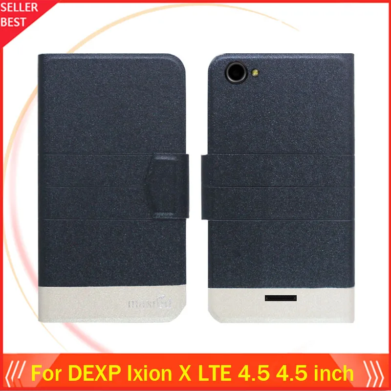 5 цветов горячей! DEXP Ixion X LTE 4 дюймов ультра тонкий флип модный кожаный