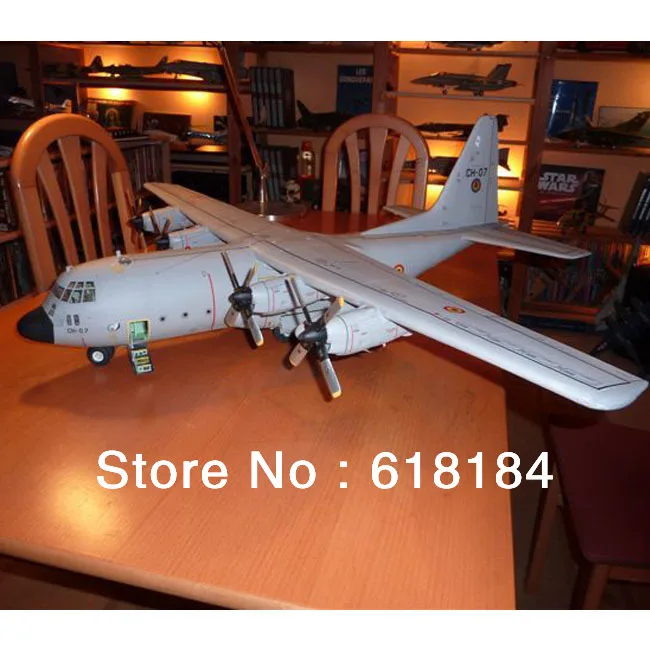 Бумага модель airplaner игрушки A3 бумага 123 см размах крыльев 1:33 сша C 130 геркулес