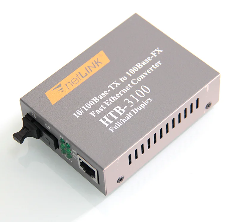 Одна пара HTB 3100 3100A/B 25 км netLINK 10/100M однорежимный одинарный волоконно оптический WDM