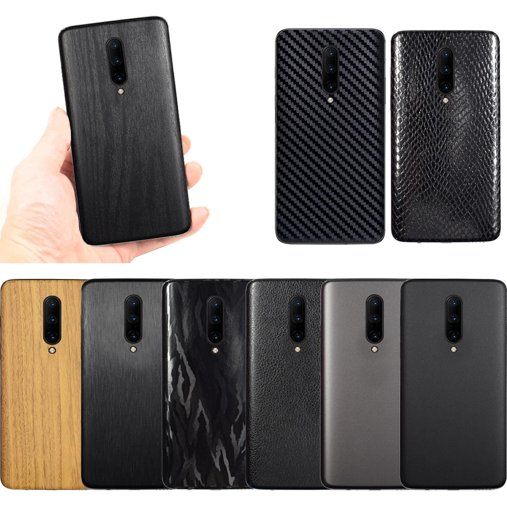 3D наклейка из углеродного волокна для OnePlus 7 Pro кожа/дерево защитная задняя крышка