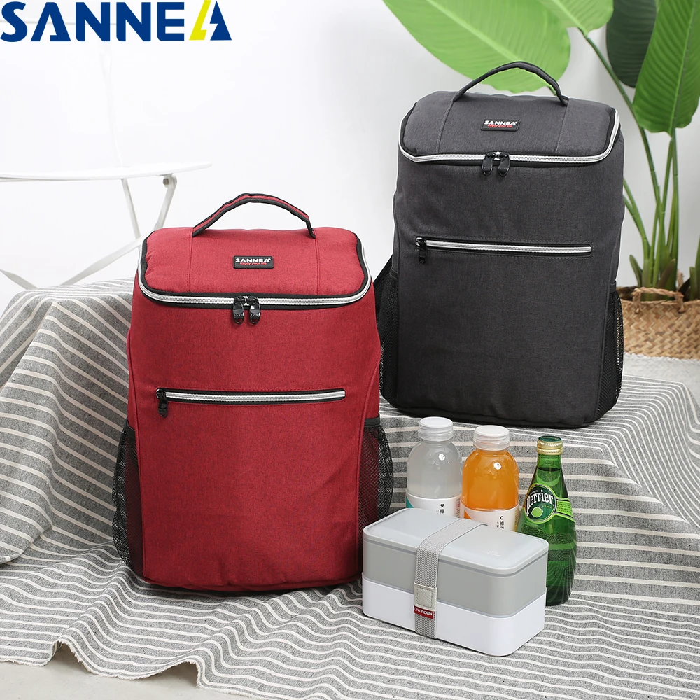 SANNE 20L Large Capacity Thicken Waterproof Cooler Bag Thermal Backpack Insulated Ice Bag Fresh Keeping Style Thermal Bag