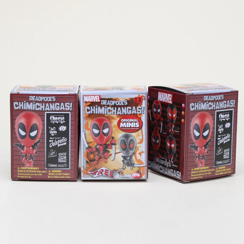 Набор из 8 игрушек Marvel, Супер Герои Дэдпул, ПВХ, фигурка Уэйда Уинстона Вилсона, куклы с качающейся головой, модель игрушки, автомобильные аксессуары