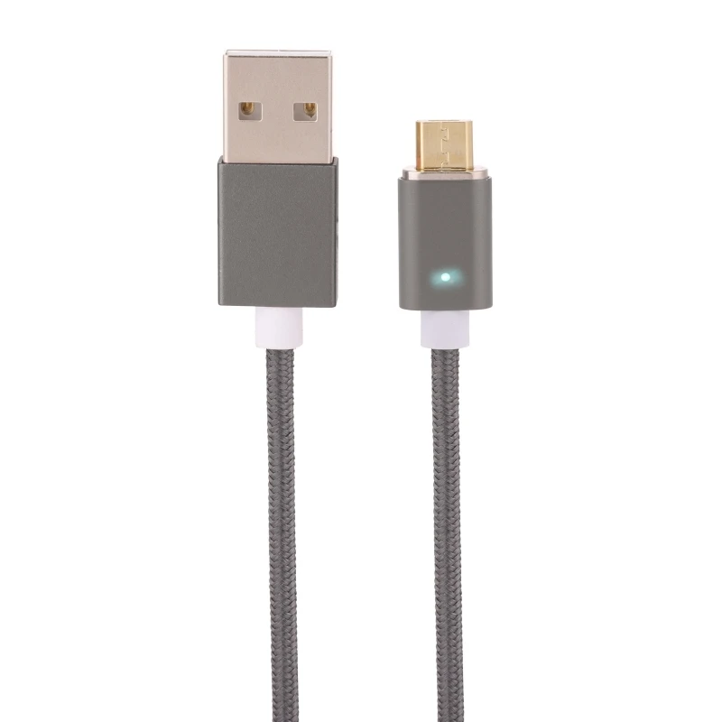 Серый Быстрая зарядка Магнитный кабель для передачи данных USB кабель зарядное устройство для huawei Xiaomi samsung Android мобильный телефон Провод зарядное устройство тонкие линии - Цвет: Серый