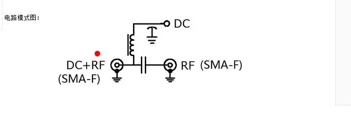 Косой тройник 0 01 3000 МГц RF Biaser коаксиальный Т тип SMA для радиочастотной