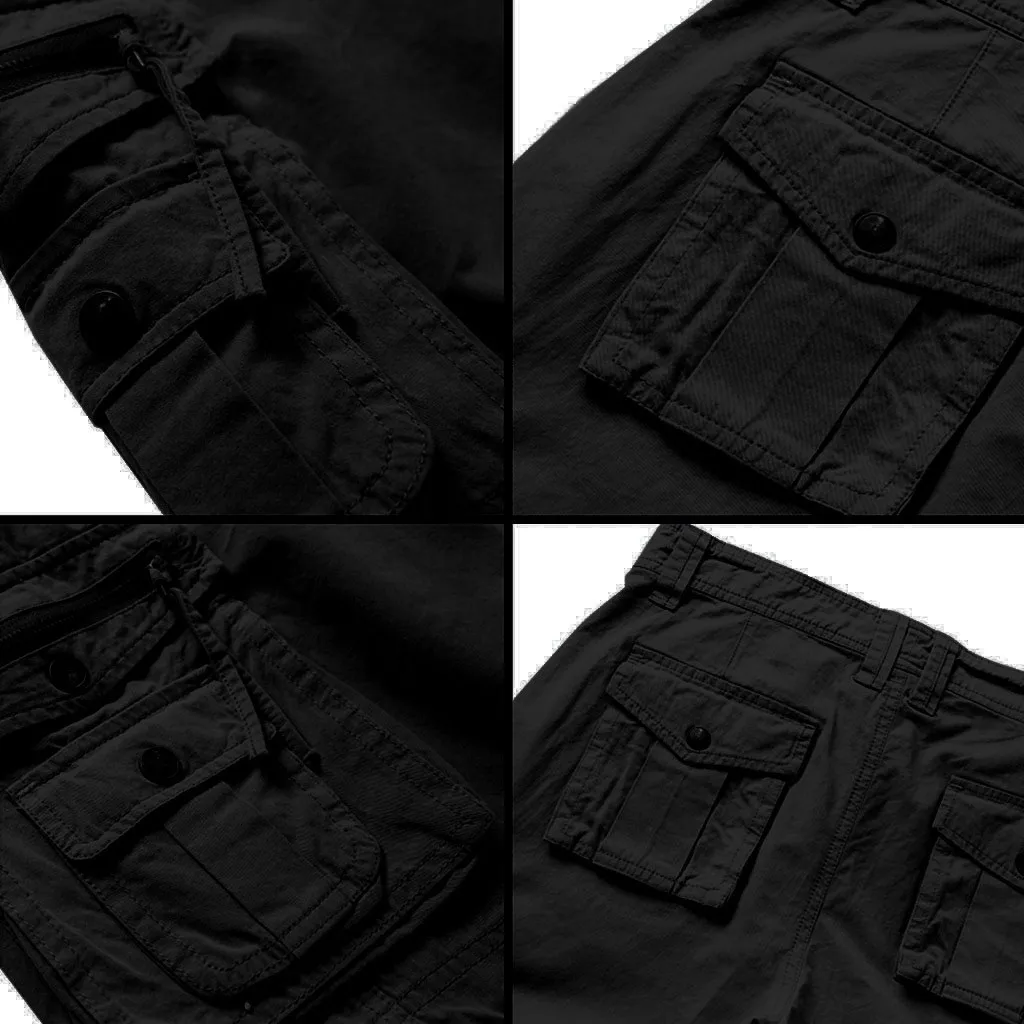 Fashsiualy бермуды masculina мужские повседневные однотонные пляжные рабочие штаны с карманами Брюки карго шорты мужские