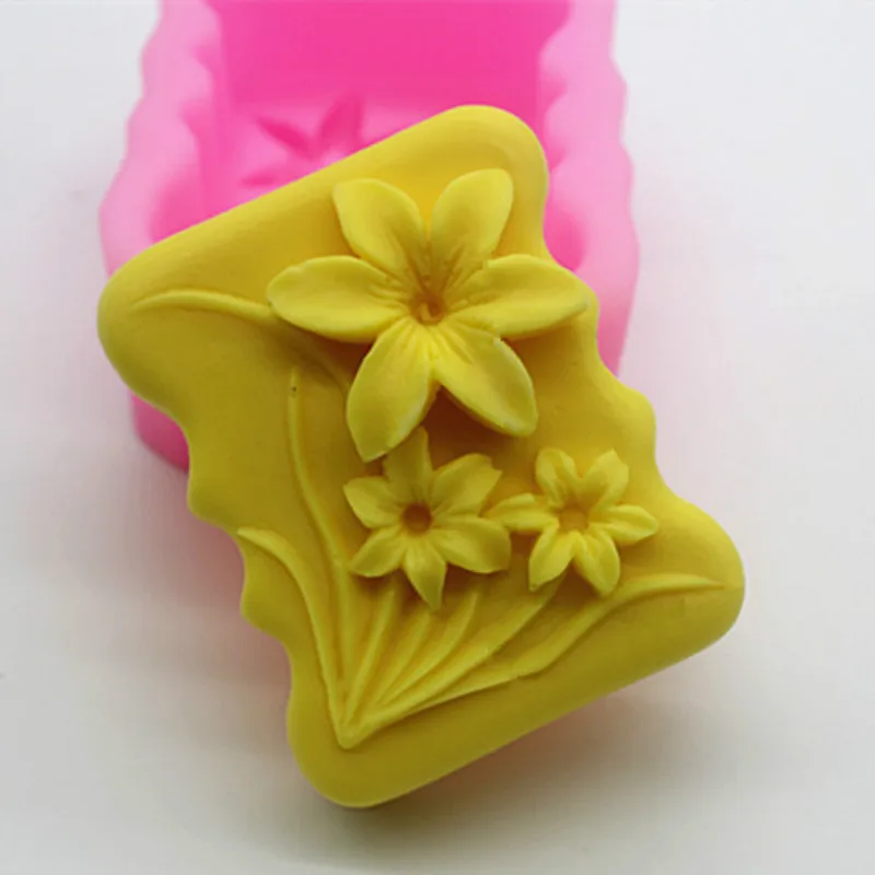 

3D Flower Soap Molds DIY Cake Chocolate Making Silicone Mold