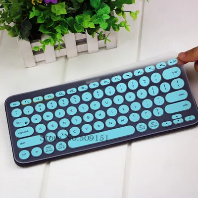 Sky Blue Силиконовая Защитная крышка для клавиатуры для logitech K380 Bluetooth multi-устройства клавиатуры водонепроницаемый беспроводной настольный Пылезащитная пленка - Цвет: Sky Blue