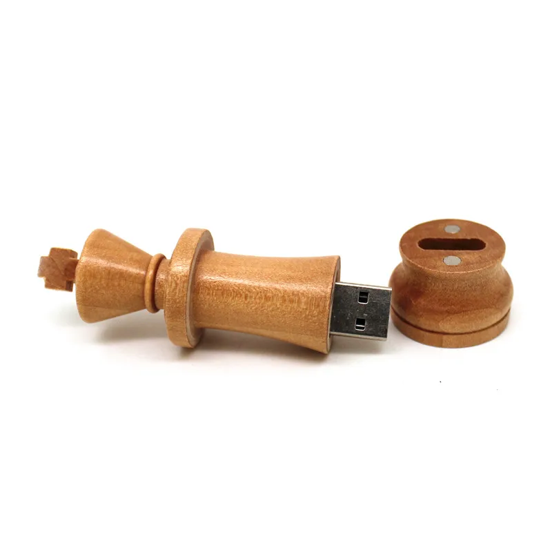 USB флеш накопитель деревянная Международная карта памяти в шахматы Кленовая