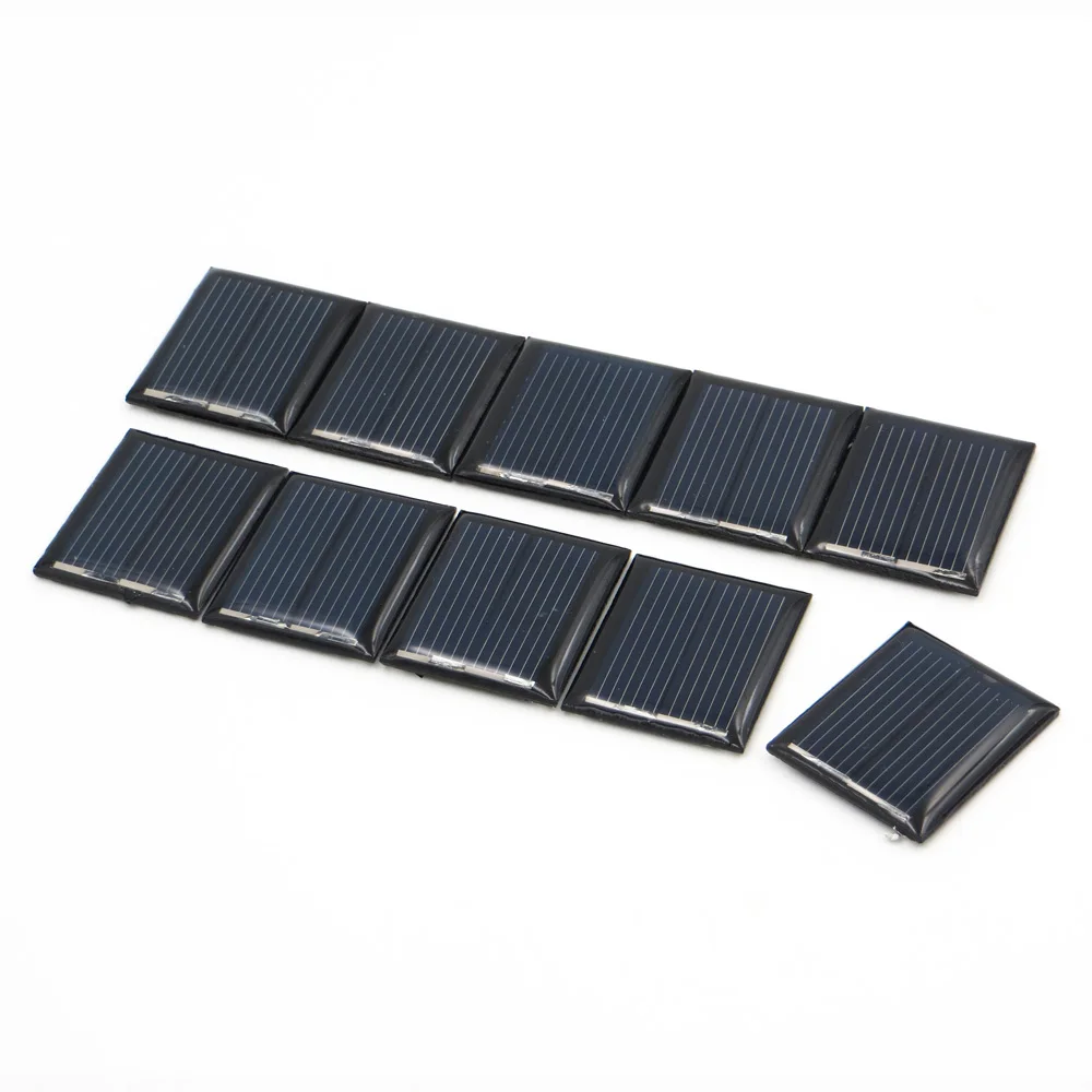 10pcs x 0.08W 1V 80mA Solar Panel Standard Epoxy Polycrystalline Silicon DIY Battery Power Charge Module Mini Cell toy | Обустройство