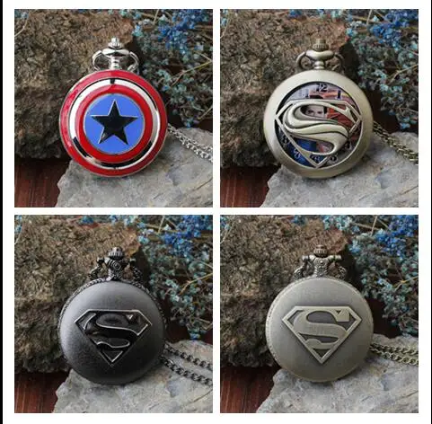 New arrival Captain America antique quartz steampunk Good quality Men and women gift pocket watches JGK523