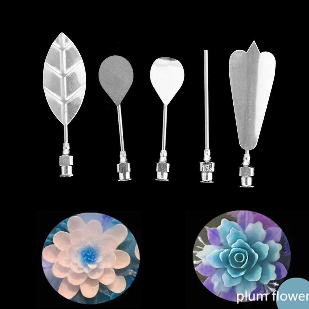 

5PCS Plum Flower 3D Jelly Art Needles Cake Tools Jelly Cake Gelatin Pudding Nozzles for Christmas Bakeware
