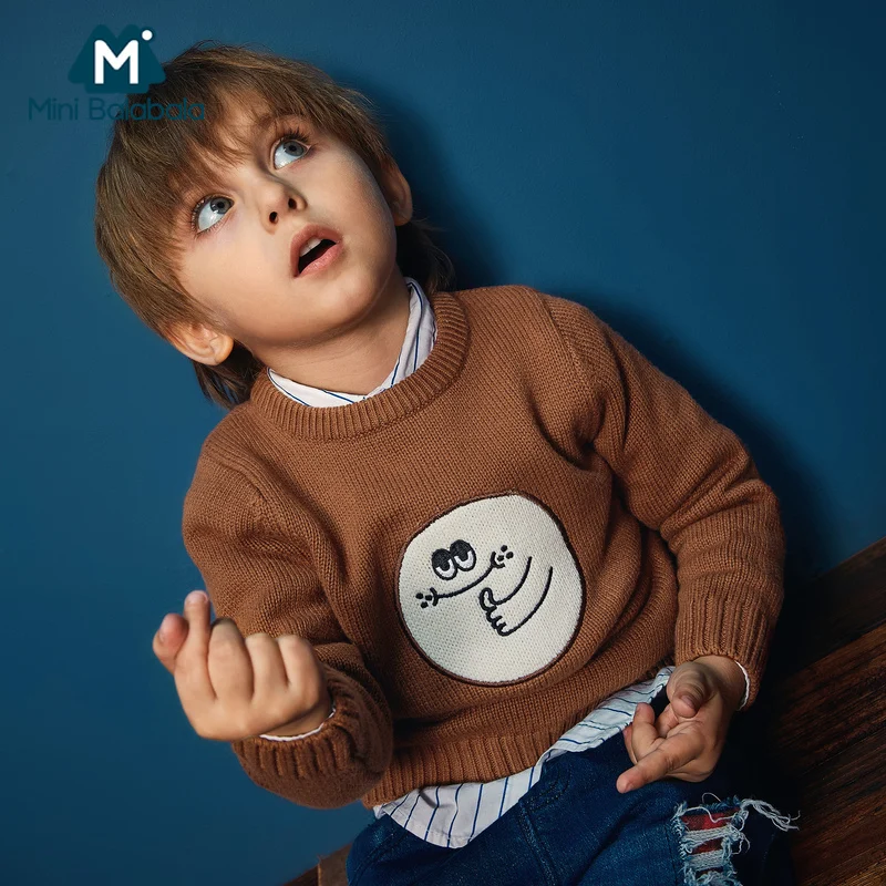Мини-балабала 2018 года осенне-зимний свитер для маленьких мальчиков и девочек