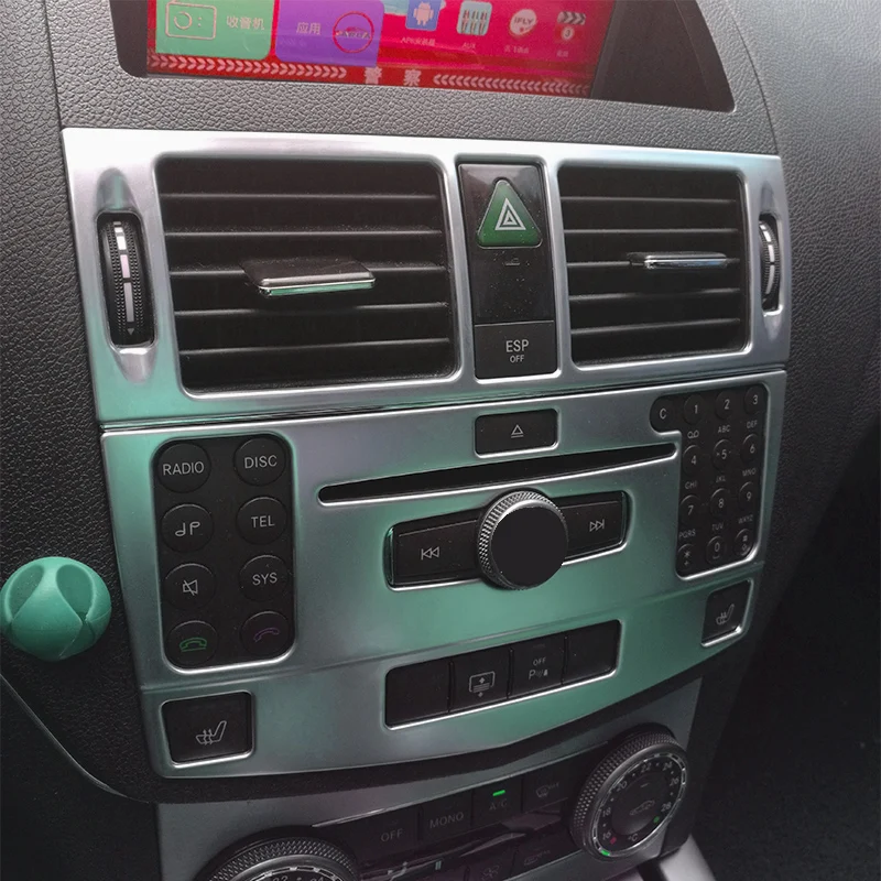 Car Styling AC Front air Outlet Trim Frame Decoration Stickers Covers For Mercedes Benz C class W204 Interior Auto Accessories | Автомобили