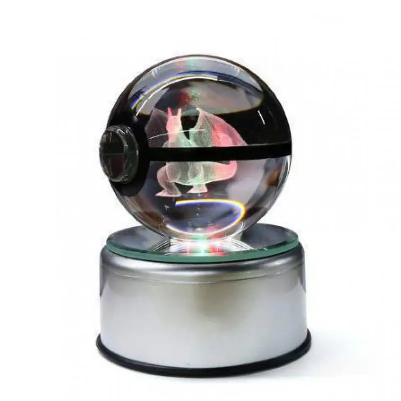 Pokemon Crystal Ball 50 мм 3d настольная лампа 5 в Picacho рождественские вечерние настольные лампы для влюбленных в спальню Подарочные Лампы