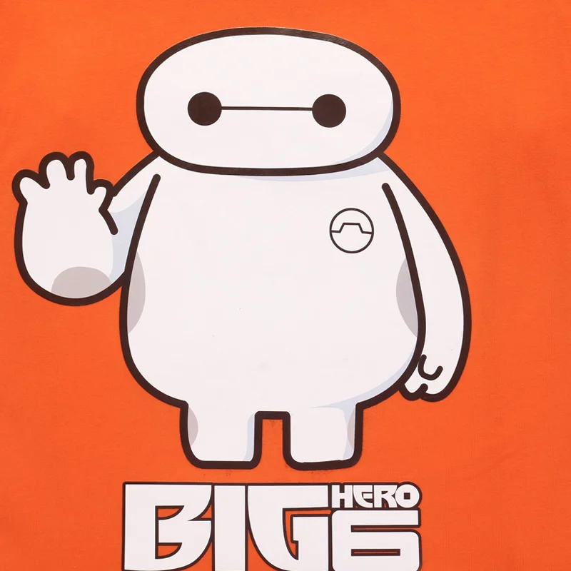 Бесплатная доставка футболка с мультяшным рисунком Baymax детская одежда летняя