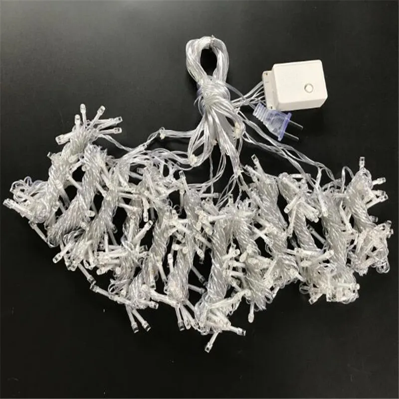 Новогодняя 3 м х 3 м наружная занавеска сосулька 300LED гирлянды 8 режимов сказочная Гирлянда для дома на Рождество, праздник, свадьбу