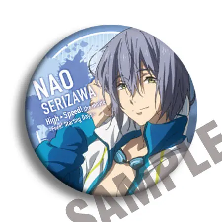 see chart Аниме значки 58 мм бесплатно! Iwatobi swim Club Nanase Haruka Bagdes брошь - Окраска металла: see chart