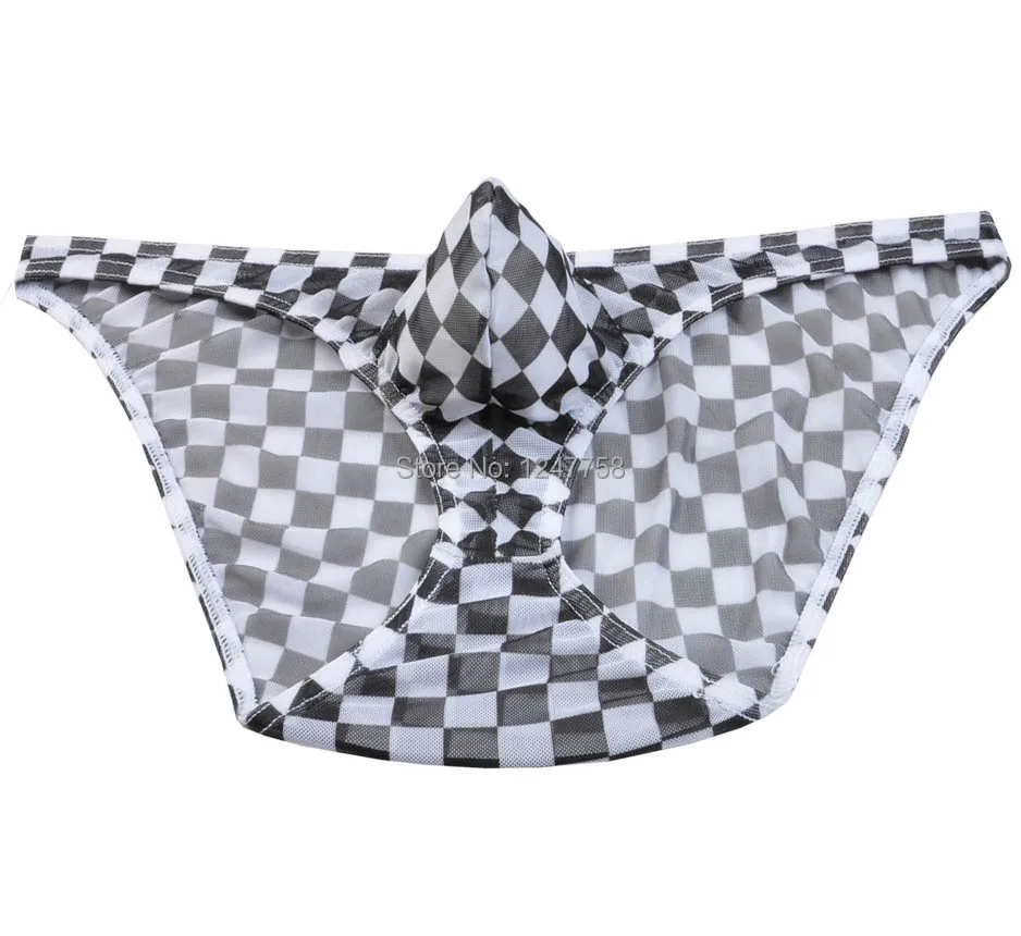 Для мужчин краткое сетки плед мини Брюки для девочек Нижнее Бельё дуга Чехол