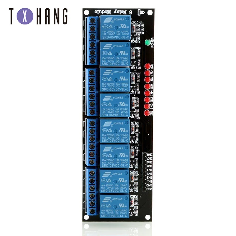 1/2/4/8 канальный релейный модуль с соединением на светильник 5 В для Arduino diy