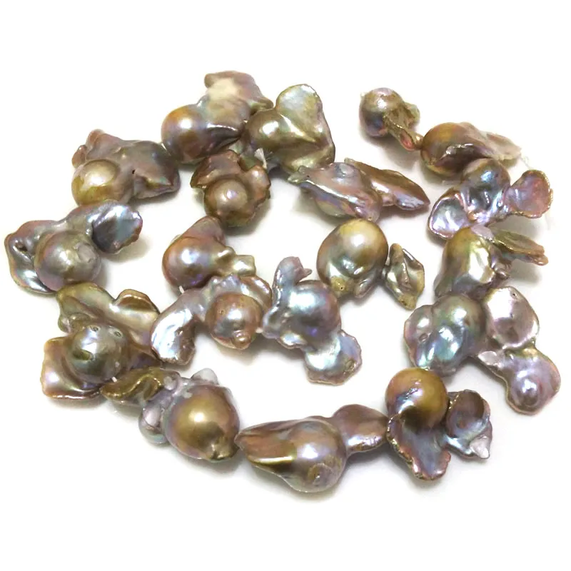16 inches 20-35mm Natural Lavender Baroque Pearl Loose Strand