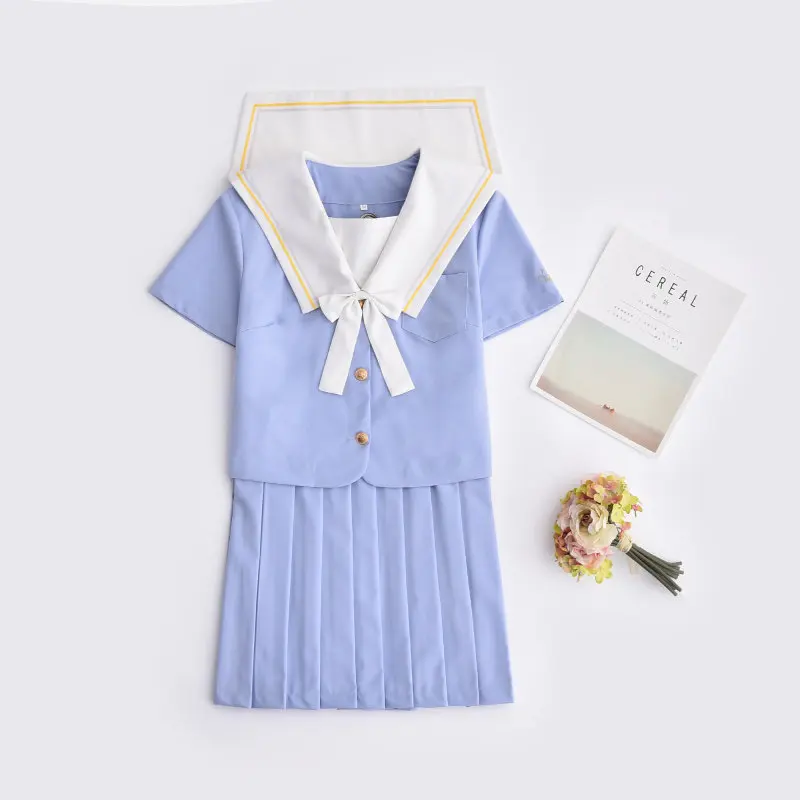 Новая японская школьная форма 3 цветов Аниме матросский костюм Топы + галстук
