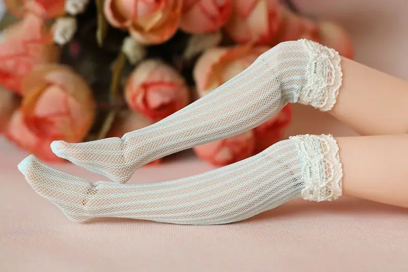 Новые кружевные носки Blyth Doll Высокие гольфы до колена для 1/6 аксессуары для кукольной одежды(fit Azone, Kurhn, Pullip, Barbies, Blyth, 1/6 Doll