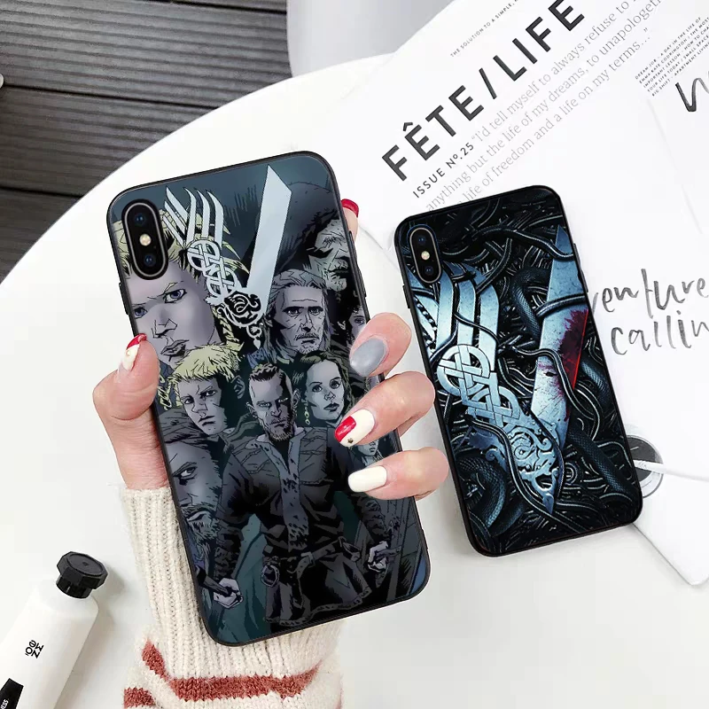 Силиконовый чехол Vikings Serie 4 для iPhone 5 5S 6 6S Plus 7 8 11 Pro X XS Max XR|Бамперы| |