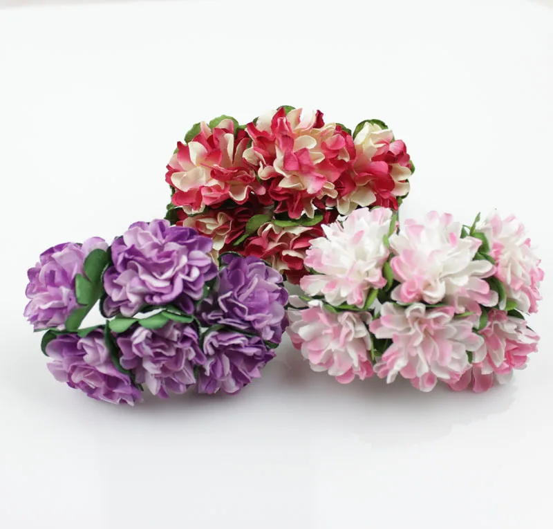 

Wedding supplies candy box gift packaging diy chromophous two-color daisied handmade paper flowers