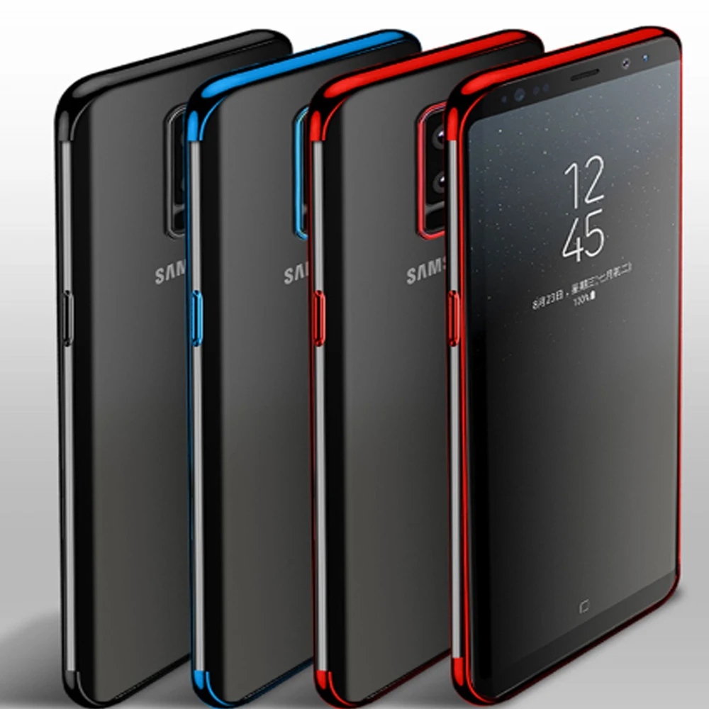Мягкий ТПУ чехол для Samsung Galaxy S8 S9 S9P S7 Чехлы ультра тонкий прозрачный блестящий Note 8