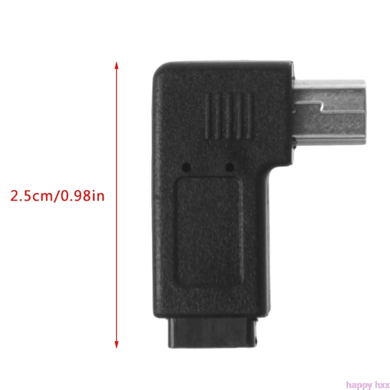 Адаптер преобразователя с углом 90 ° влево и вправо USB 2 0 Micro 5Pin Female To Mini Male|Кабели