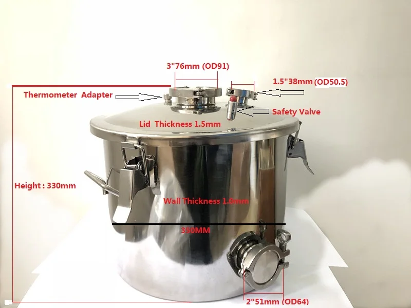 Бесплатная доставка 25L (5.5Gal) бак для стальной Самогонный аппарат по производству
