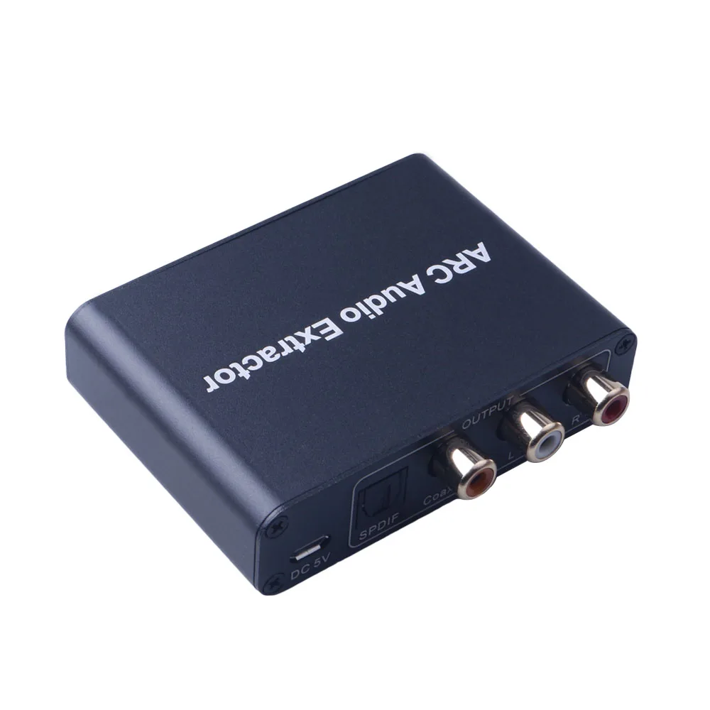 Алюминиевый Arc аудио адаптер HDMI аудио экстрактор цифро-аналоговый аудио конвертер ЦАП SPDIF коаксиальный RCA 3,5 мм разъем выход