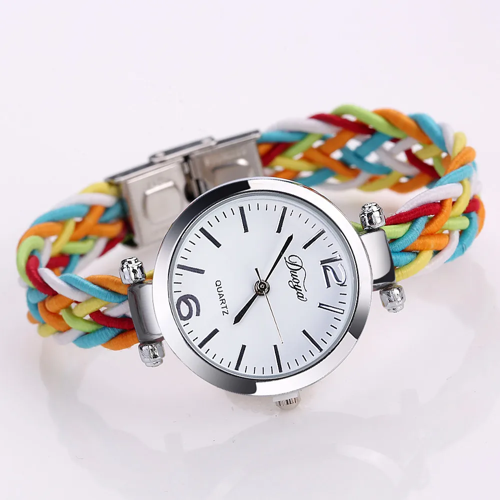 Женские кварцевые часы Wd3 Кварцевые аналоговые наручные с нейлоновым ремешком